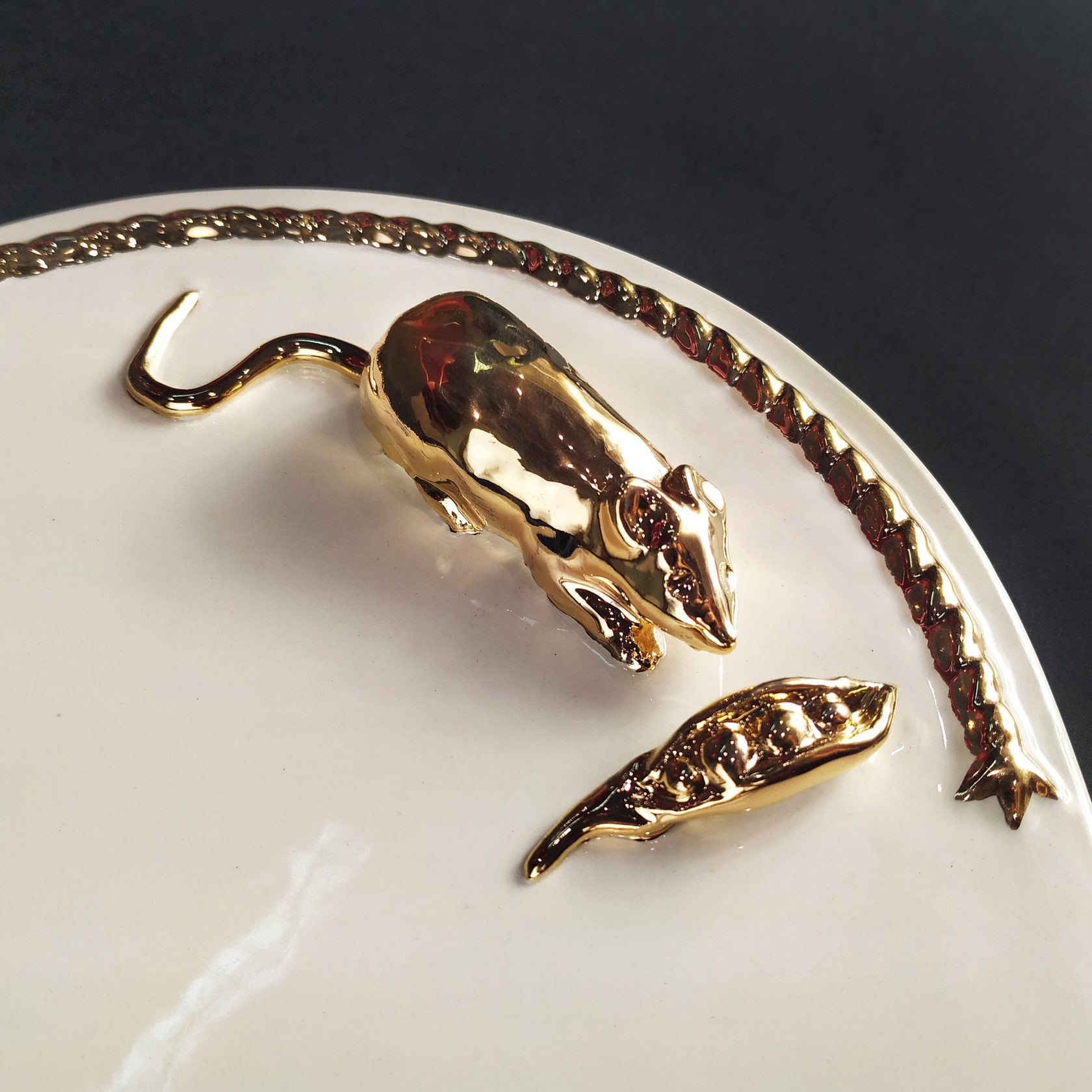 Доска для сыра (Золото) белый/золото PROVANSFAIENCE sun-id-994557 - Вид №3