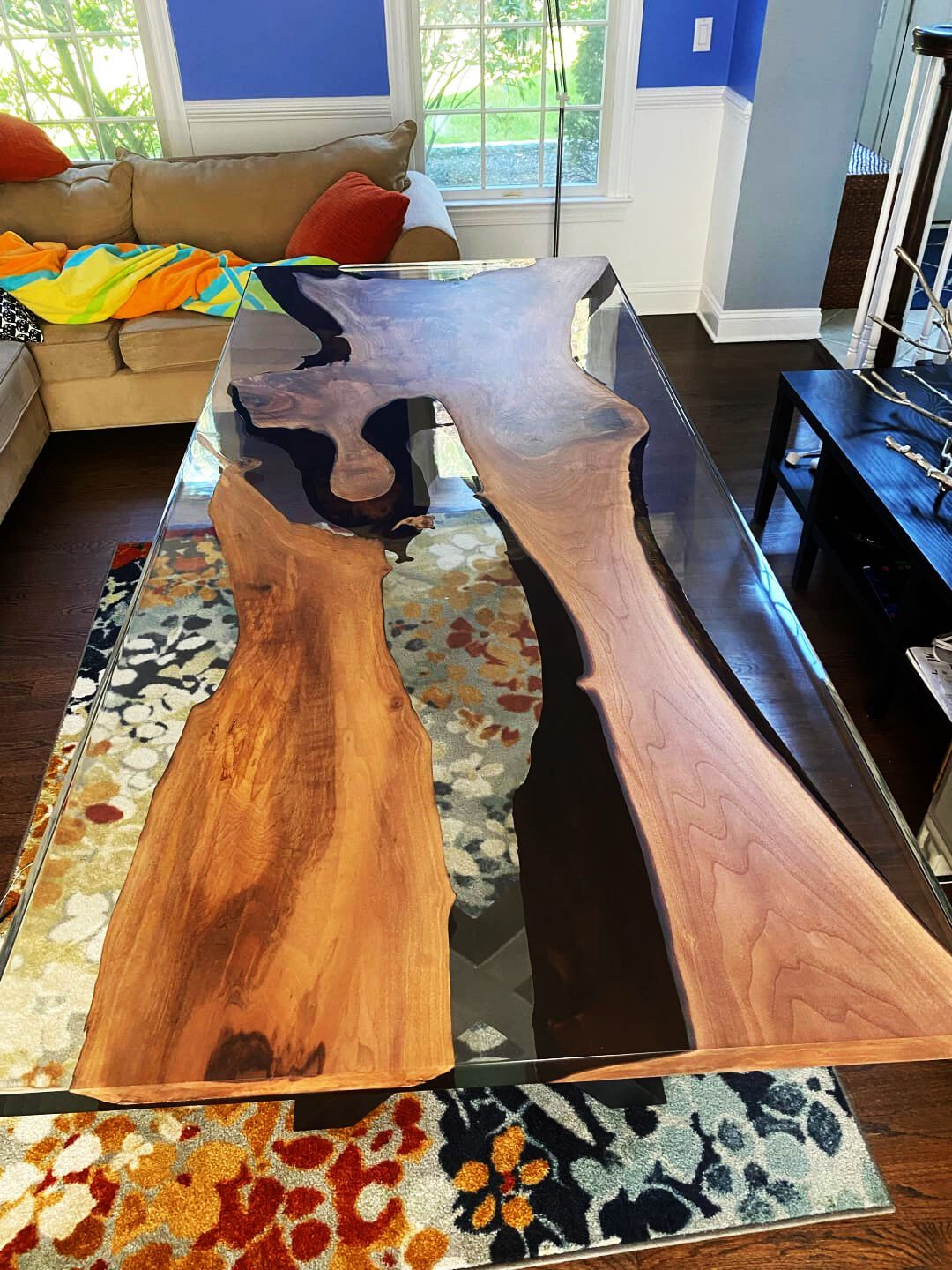 Прямоугольный стол из орехового дерева и смолы Legnor LEG2408805 ARCH-00043595 - Вид №5