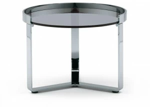 MisuraEmme Круглый журнальный столик из стали и стекла Atelier