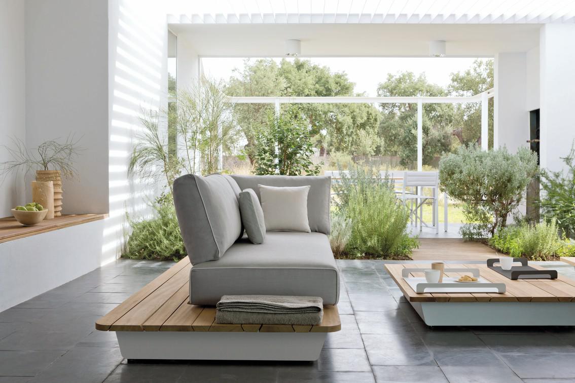 Concept 4 белый столешница из дерева iroko Manutti Air MNST799 - Вид №10