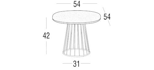 Высокий журнальный столик в зернах Roberti Charme ARCH-00029679 - Вид №5