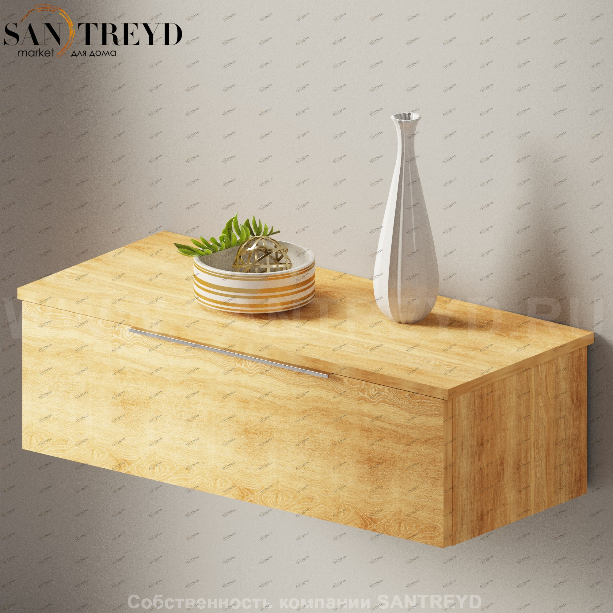 Flaminia BOX Настенная тумба 85 см с 1 ящиком BX288.WQ Ceramica Flaminia BX288WQ