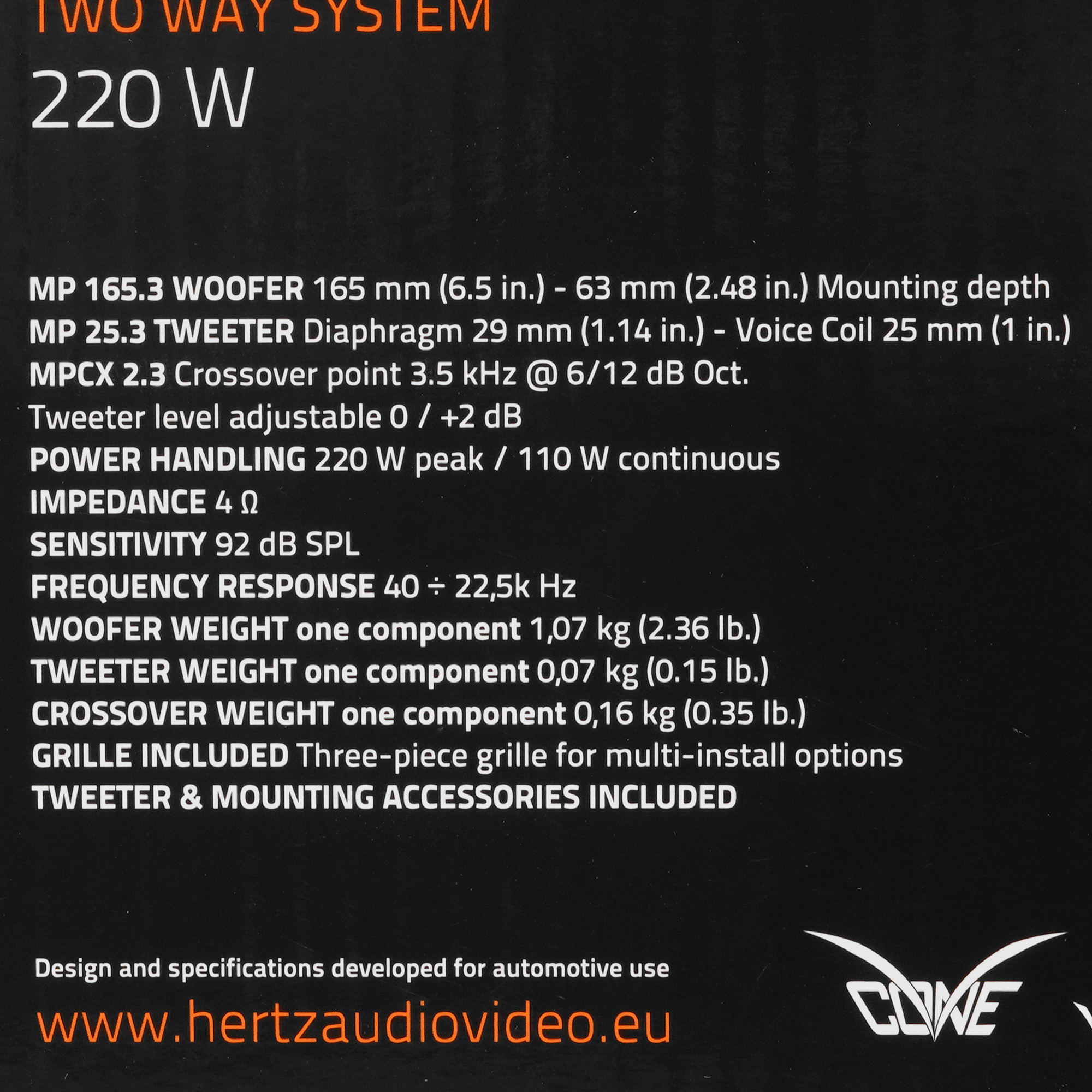 5428167 Компонентная акустическая система Hertz MPK 165.3 STDN-0027799 - Вид №11