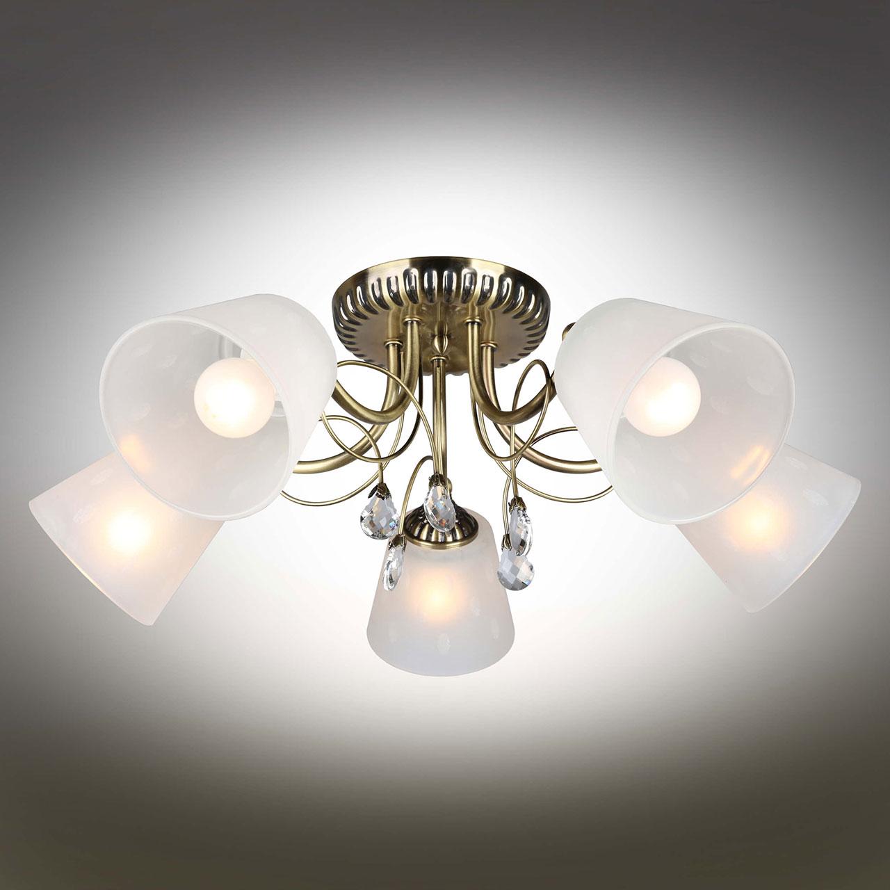 Потолочная люстра Omnilux Larone OML-54607-05 OMNILUX LARONE 184204 Белый  - Вид №1