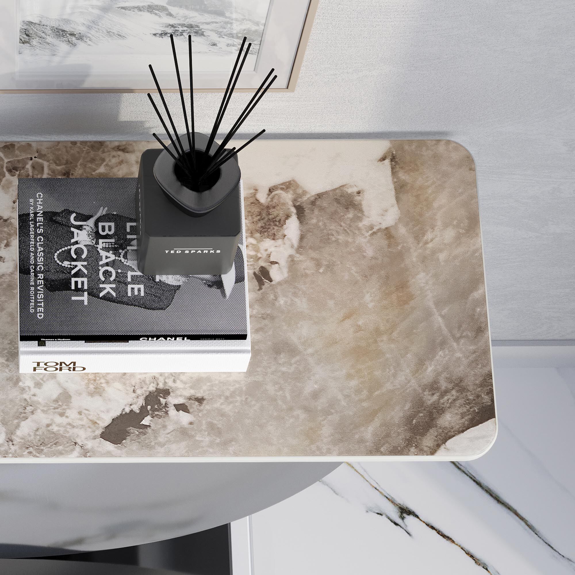 Прямоугольная консоль из спеченного камня и стального основания GIULIA GRILLO ETEREA ARCH-00100912 - Вид №6