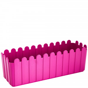 85650177 Горшок цветочный Заборчик балконный 16.5x16x49 см v12 л пластик фрезия