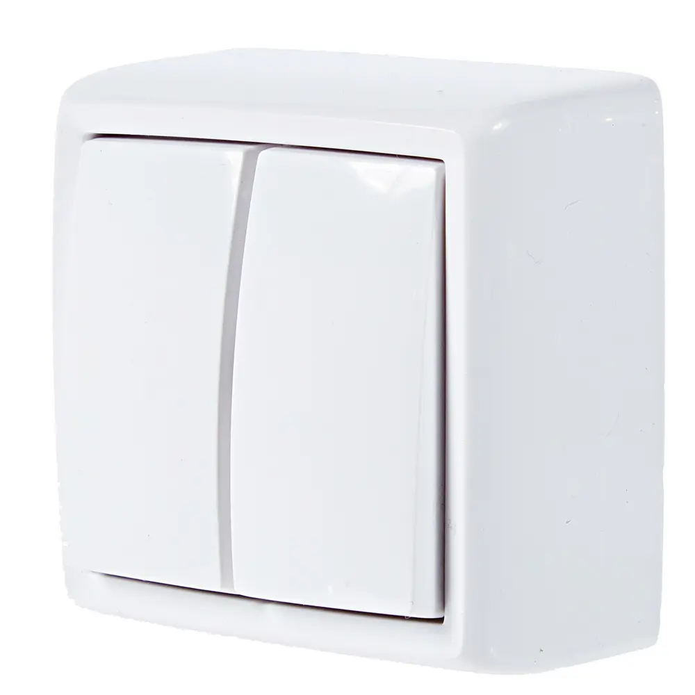 Выключатель Reone 2 клавиши цвет серый STLM-2106103