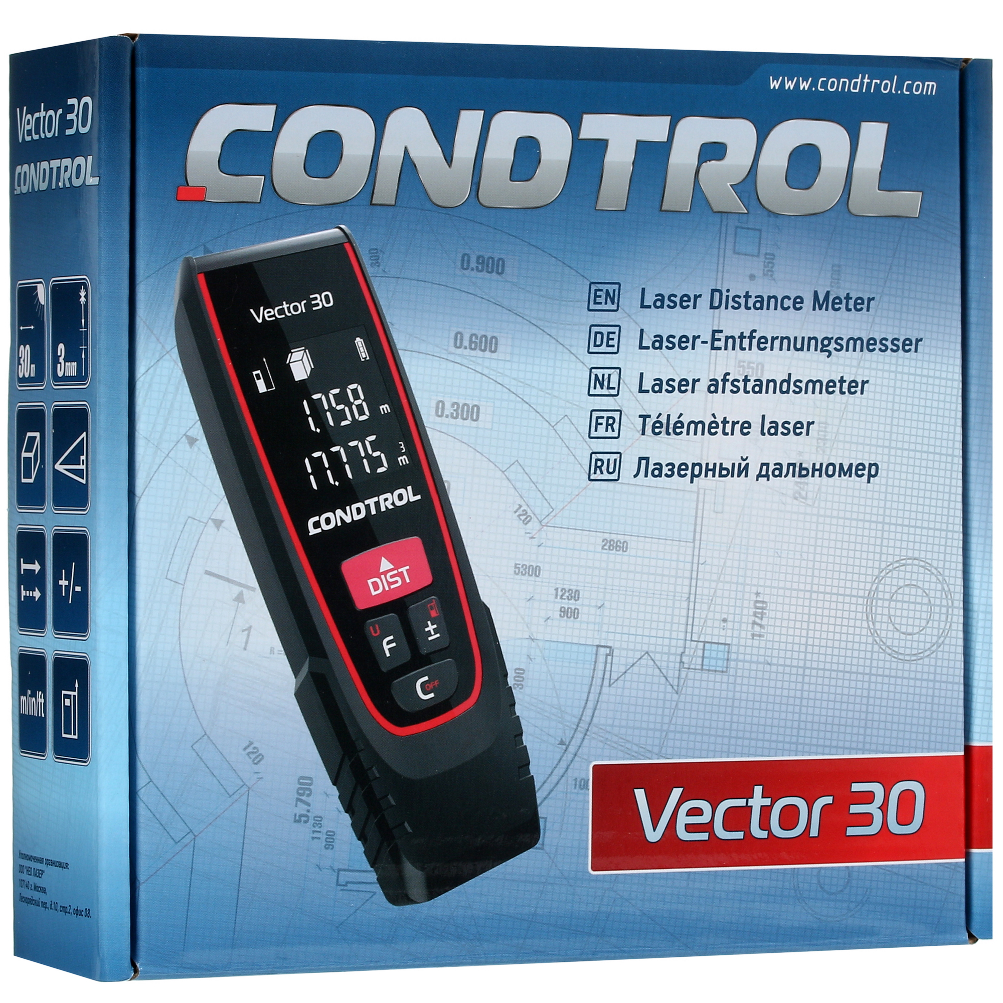 Лазерный нивелир Condtrol QB promo  + лазерный дальномер Condtrol Vector 30 5083126 STDN-0091704 - Вид №12