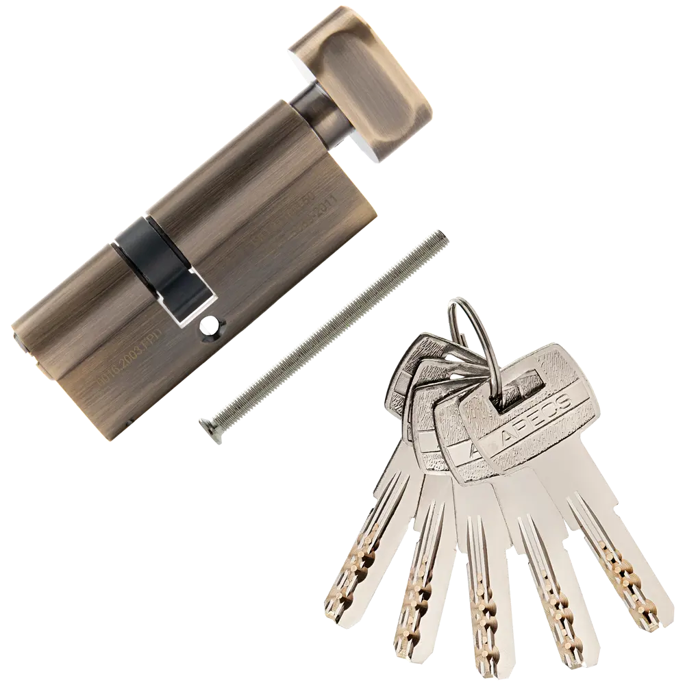 Цилиндровый механизм APECS Pro с защитой от взлома, ключ-вертушка бронза 84168044 SM STLM-0046659 - Вид №1