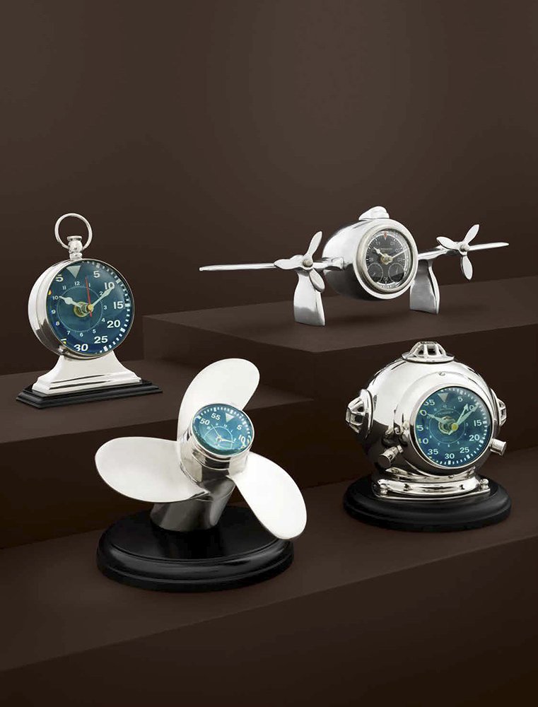 Часы 107039 от Eichholtz EICHHOLTZ ДИЗАЙНЕРСКИЕ 247806 Голубой;хром  - Вид №3