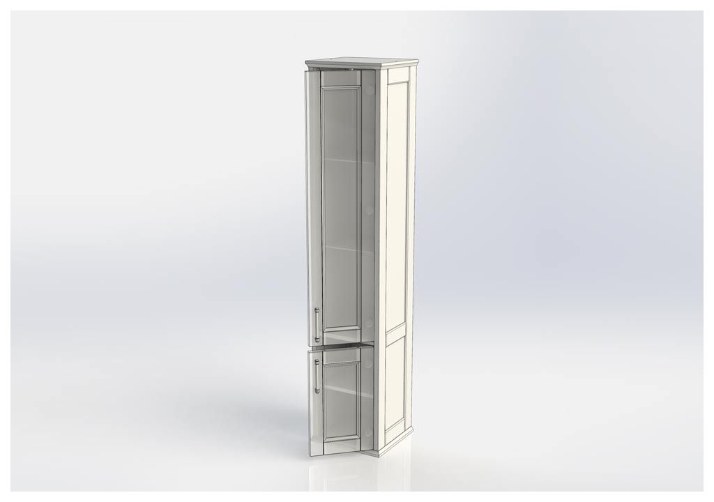 Шкаф-пенал для ванной Aquanet Бостон М 36 белый 00209681 - Вид №5