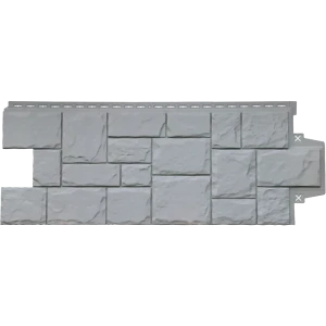 Фасадная панель Grand Line Classic Крупный камень 1102.5x417.4 мм серый