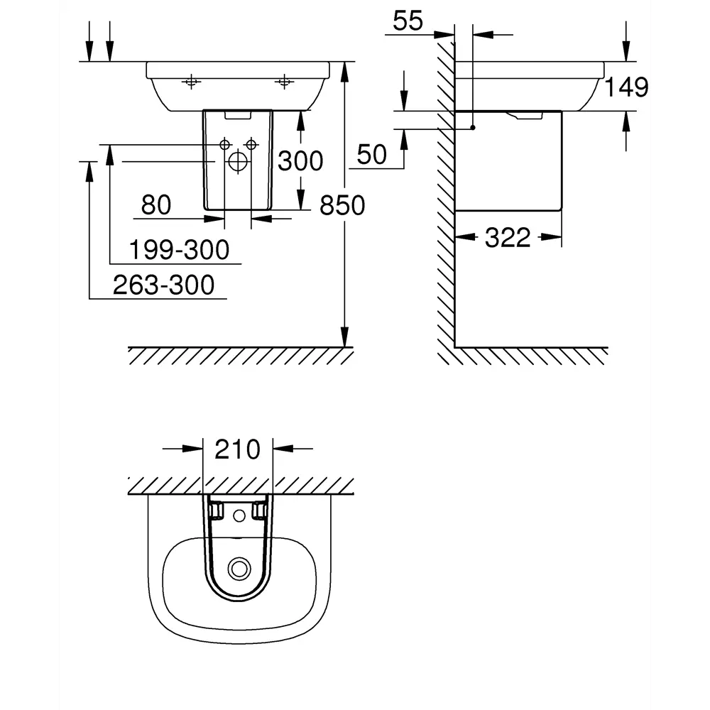 Полупьедестал Grohe Euro Ceramic STLM-2057256 - Вид №9