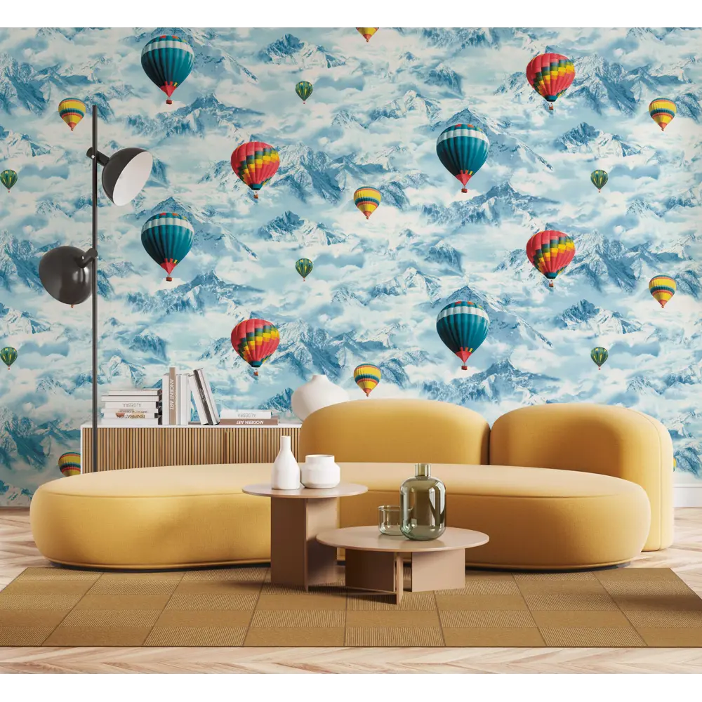 АРТЕКС Флизелиновые обои Воздушные шары с облаками в голубых тонах 89358810 STLM-0825654 - Вид №3