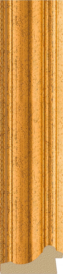 BY 7083 Зеркало в багетной раме - состаренное золото 67 mm EVOFORM Octagon - Вид №3