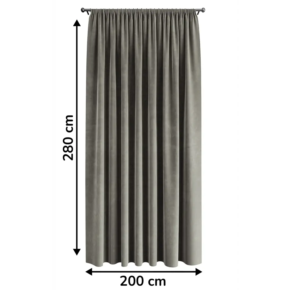 Штора MIAMOZA Дионис с бархатной текстурой 200x280 см в стиле неоклассика 89427071 STLM-1579523 - Вид №2