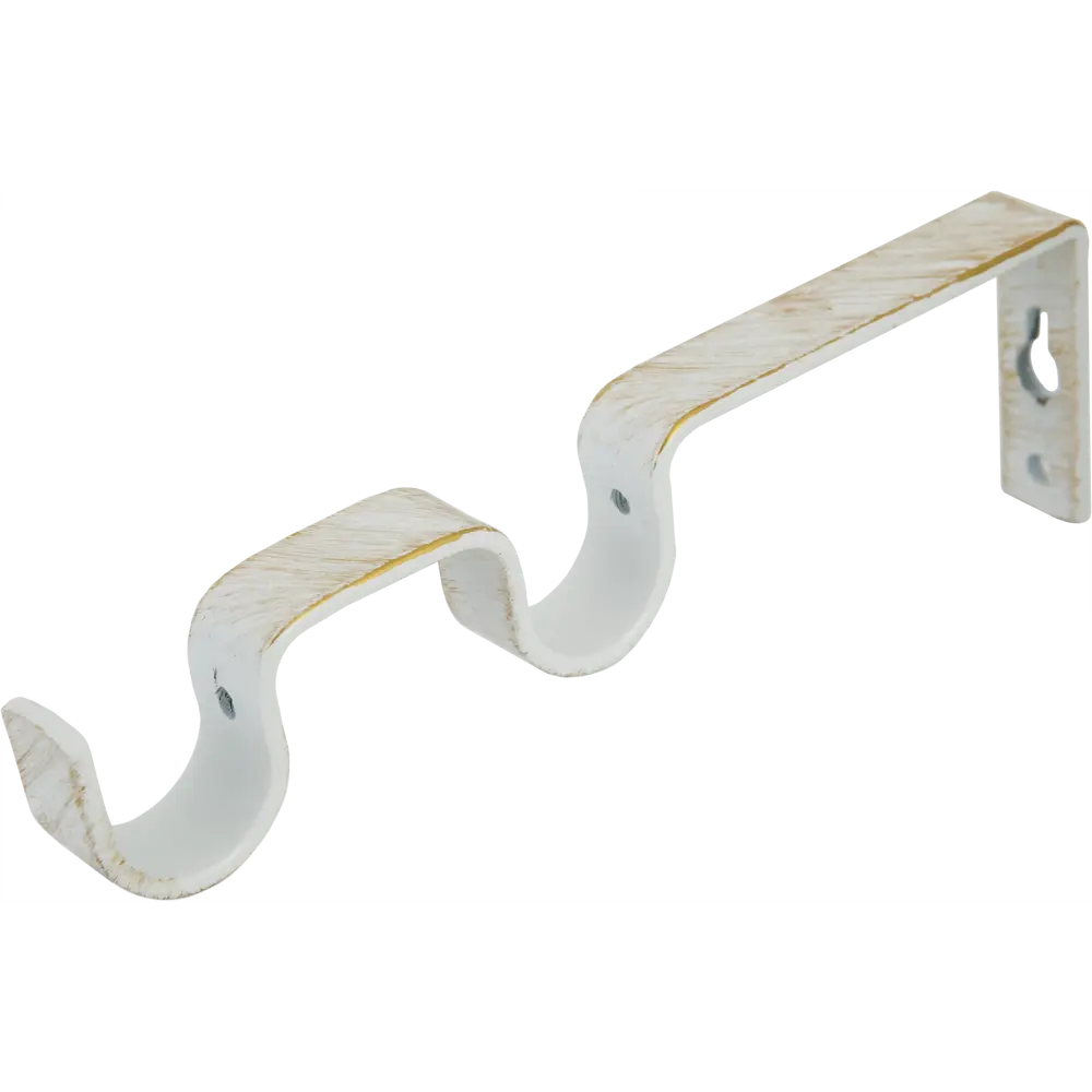 Держатель двухрядный простой Orbis, металл, цвет античный белый, 2 см STLM-2077787