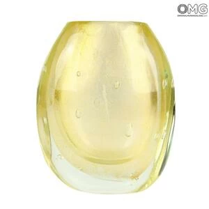 2659 ORIGINALMURANOGLASS Классическая ваза - золотая коллекция - Original Murano Glass OMG 18 см