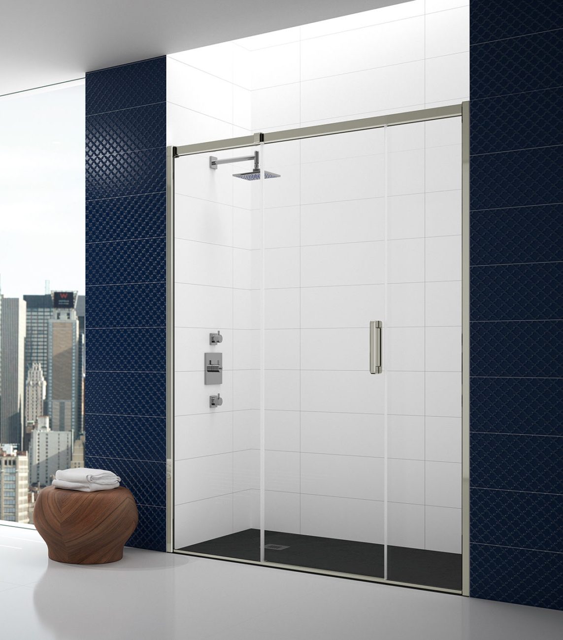 Дверь в нишу GSR1375H L или R Merlyn Arysto Хромированный 