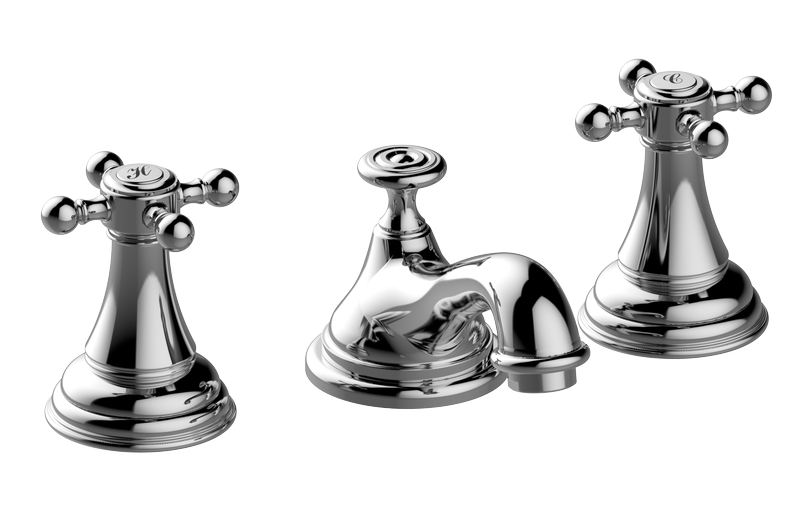 E-2410-C21B Three-hole washbasin mixer with manual pop-up waste GRAFF Lauren