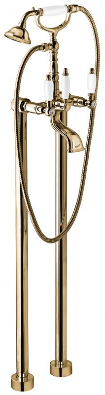 12161128BR Напольный смеситель Deco Ceramic с ручным душем для ванной, цвет бронза EMMEVI Decò ceramic