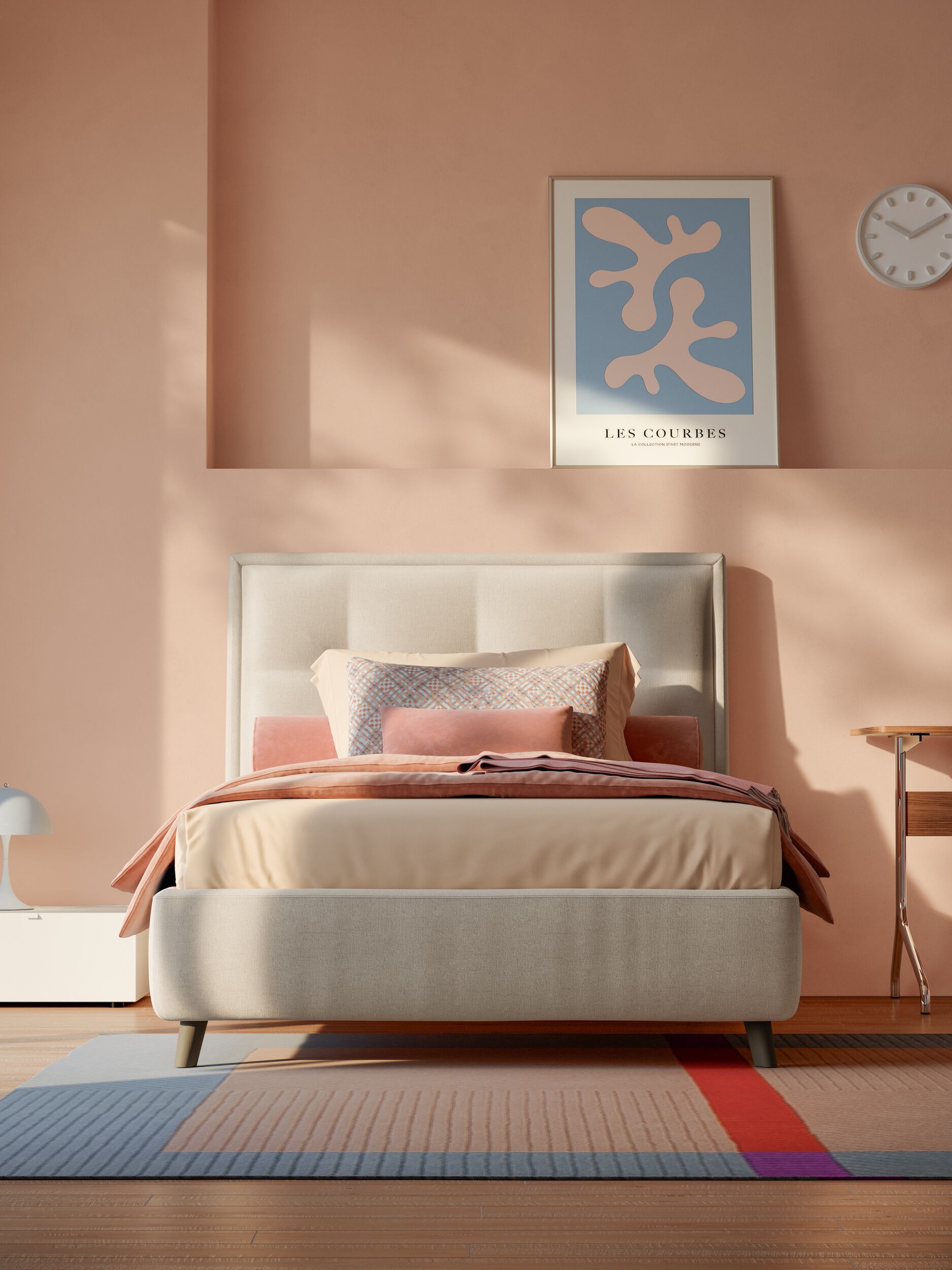 Односпальная кровать из ткани с мягким изголовьем Twils VENUS ARCH-00029060 - Вид №4