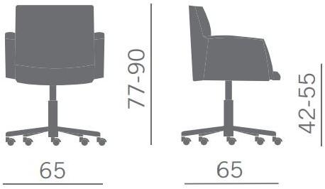 Kastel Офисное кресло с 5 спицами на колесиках Kribio sun-id-1459491 - Вид №2