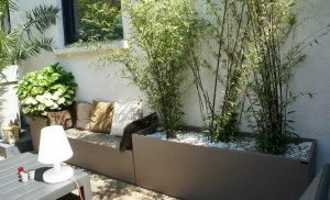 IMAGE'IN Модульная садовая скамейка из армированного фибробетоном со встроенной сеялкой  Ibc160.50h40/irm/icm