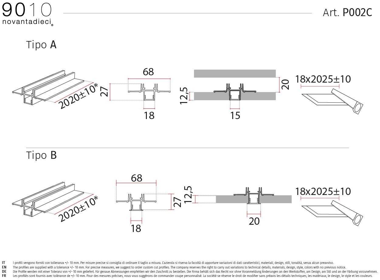 9010 novantadieci Линейный световой профиль из alumite®  P002  - Вид №4