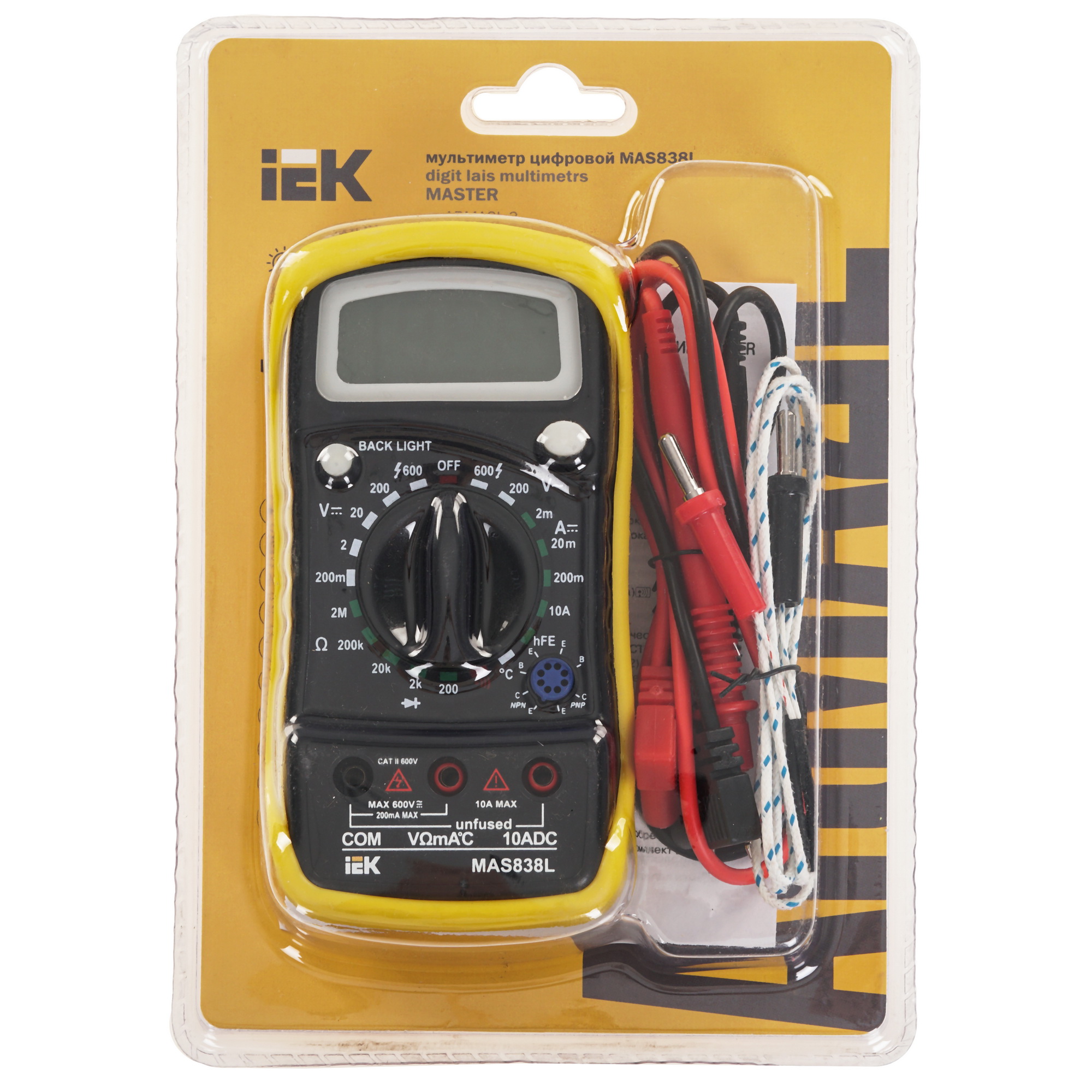 Мультиметр IEK Master MAS838L 5302023 STDN-0112744