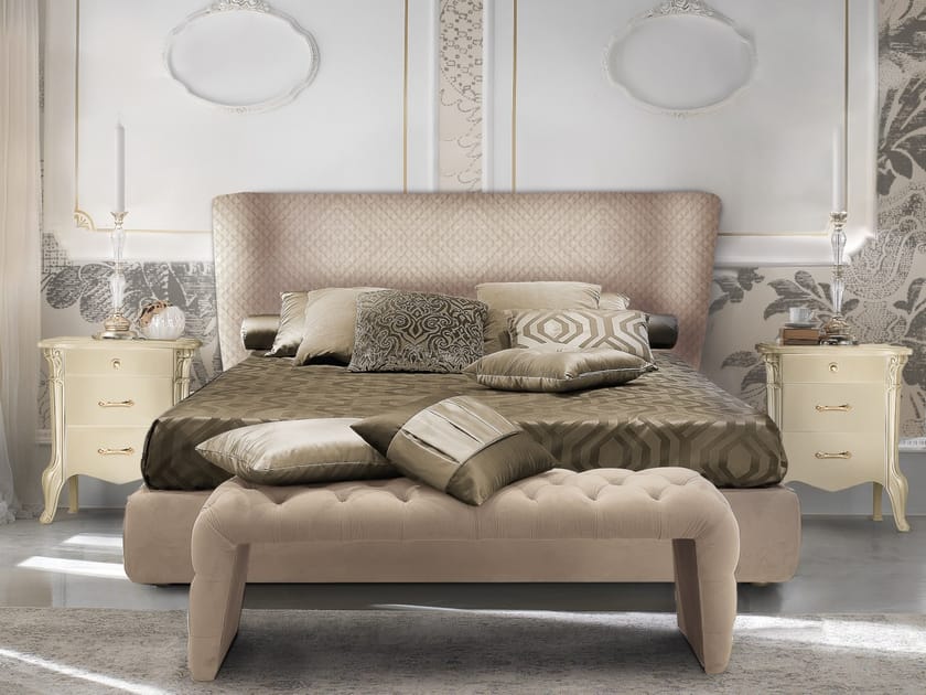 Двуспальная кровать из ткани с мягким изголовьем CASA +39 City ARCH-00123744