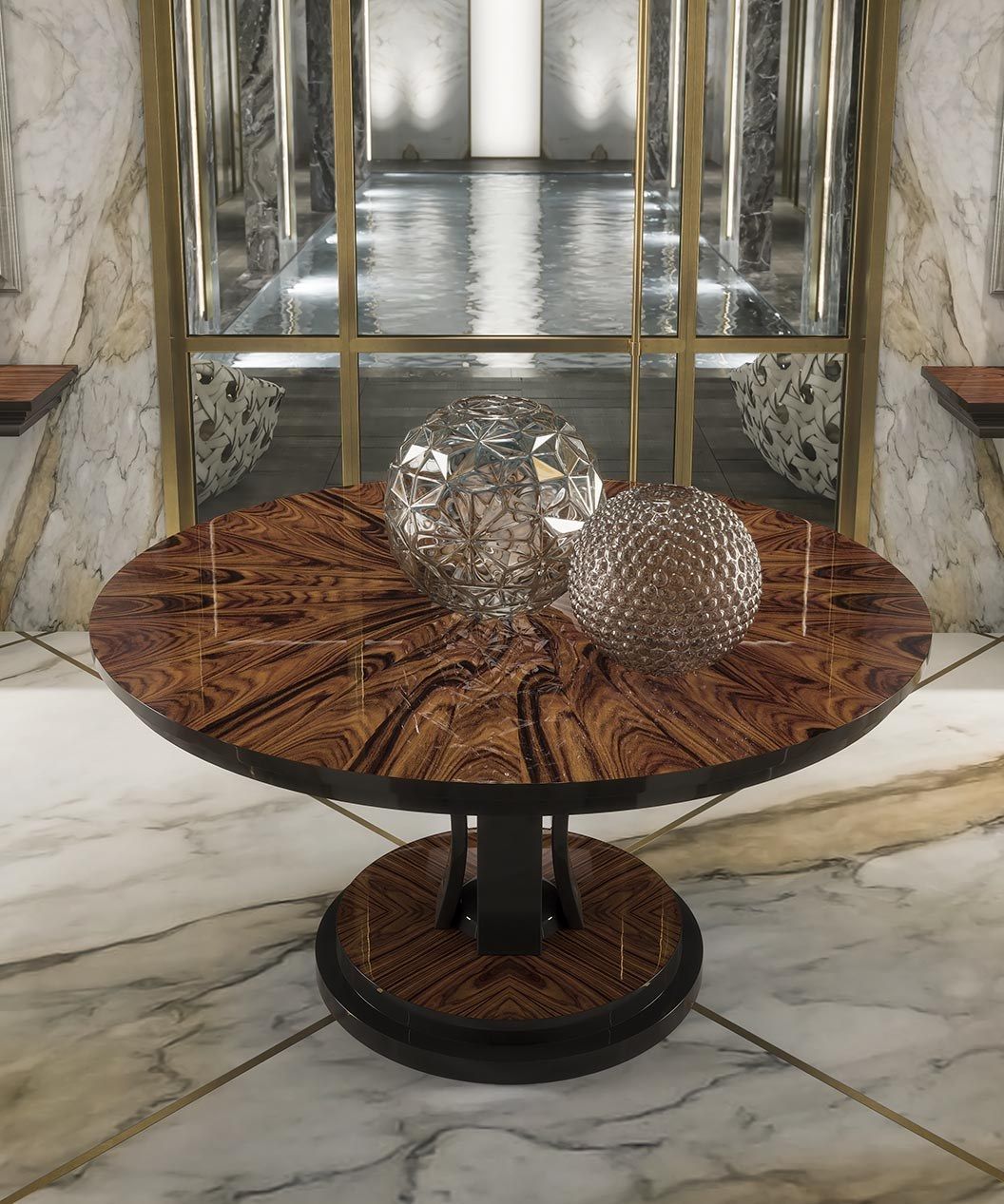 Круглый стол из шпона GUERRA VANNI Оскар ARCH-00023501 - Вид №1