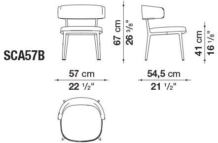 Maxalto Мягкое кожаное кресло с подлокотниками Caratos sun-id-1454308 - Вид №3