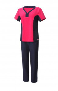 4958606 Костюм Шарм темно-синий с фуксией  Медицинская одежда размер 54