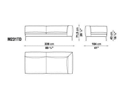 Кожаный угловой диван B&B Italia Michel ARCH-00098797 - Вид №27