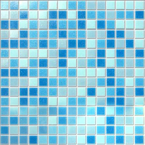 Панель ПВХ 0,3 мозаика Микс голубой