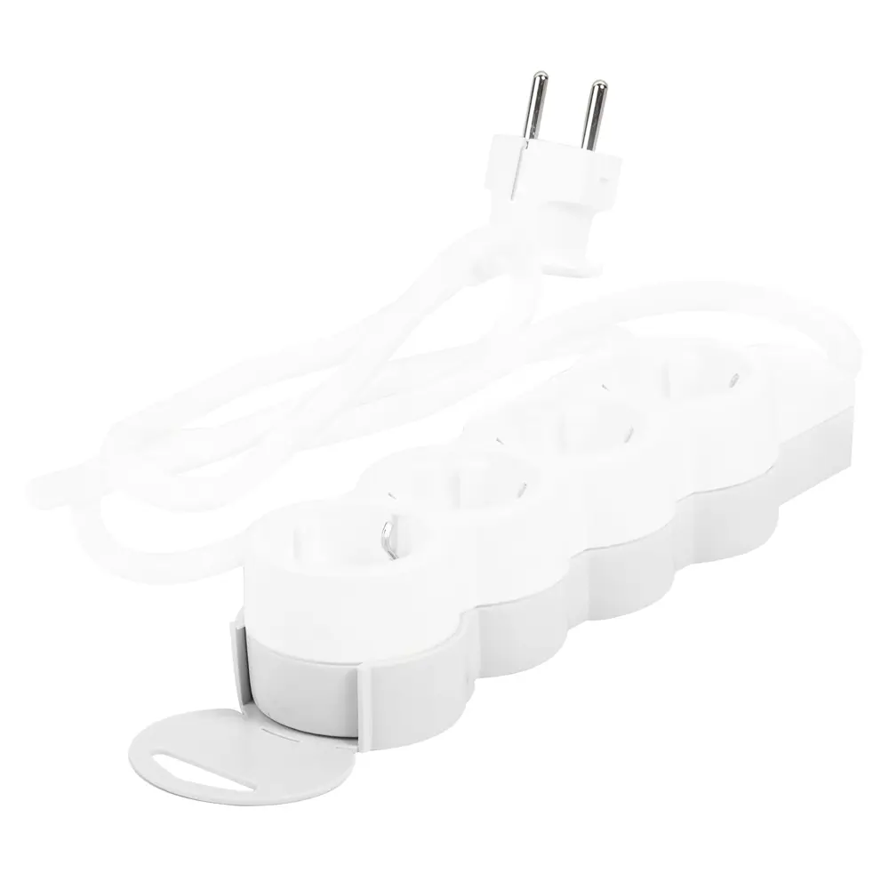 Удлинитель с заземлением Legrand 4 розетки 1.5 м, цвет серый STLM-2122267