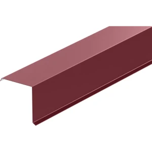 Планка торцевая 90x90x2000 мм 0.4 мм RAL 3005 вишневый
