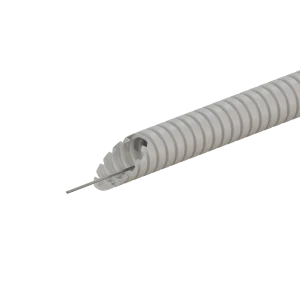 Труба гофрированная Экопласт D20 мм 50 м ПВХ легкая с протяжкой цвет серый