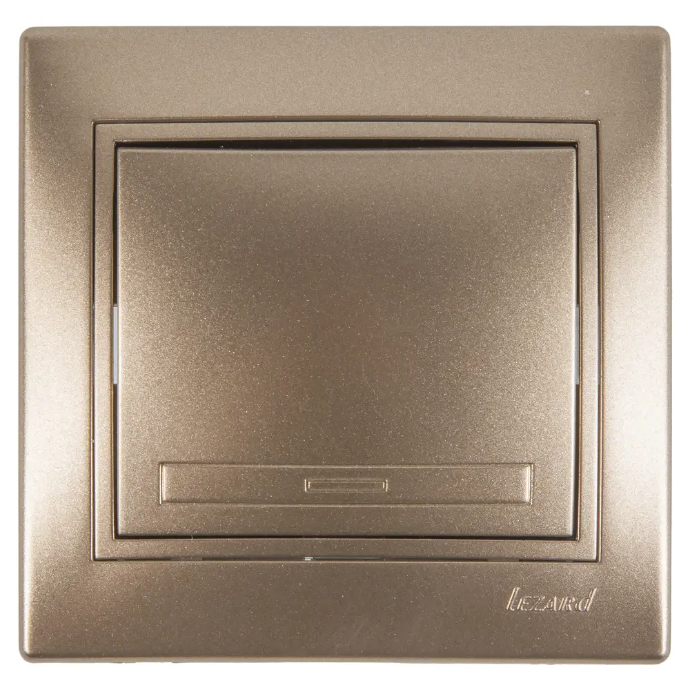 Выключатель Lezard Mira, с вставкой, светло-коричневый металлик STLM-2154308