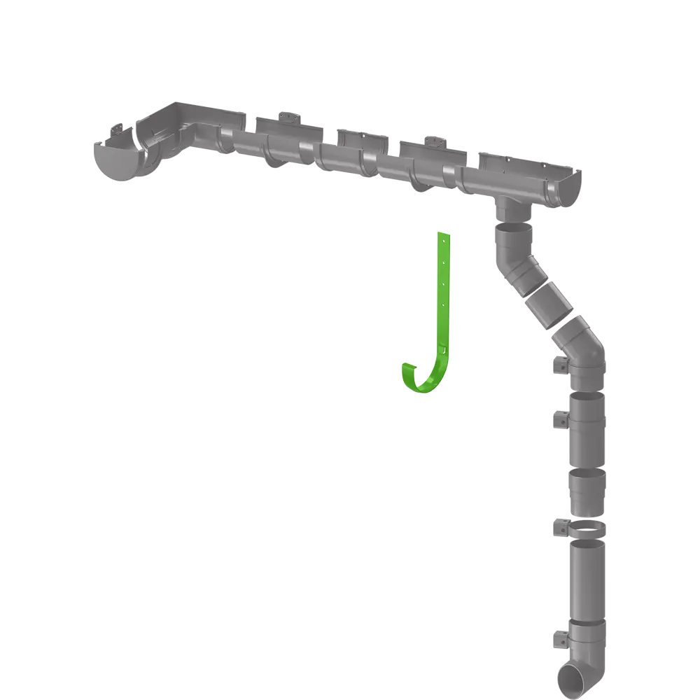 Кронштейн желоба металлический Dacha 120 мм 300 мм зелёный DÖCKE STLM-2103035 - Вид №2