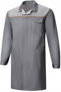 65754 Халат "Профессионал" мужской темно-серый со светло-серым  Одежда для обслуживающего персонала  размер 56-58/170-176