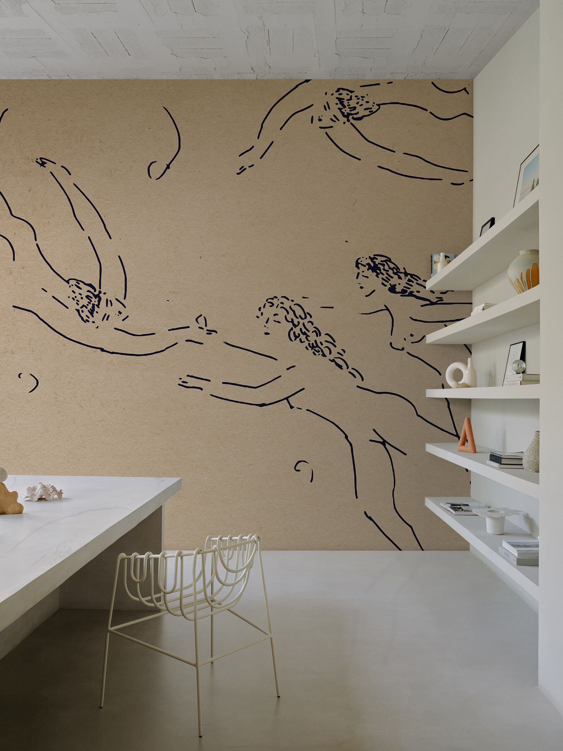 Органические обои с рисунком из био-винила Wall&decò Современные обои 2025 ARCH-00031667 - Вид №1