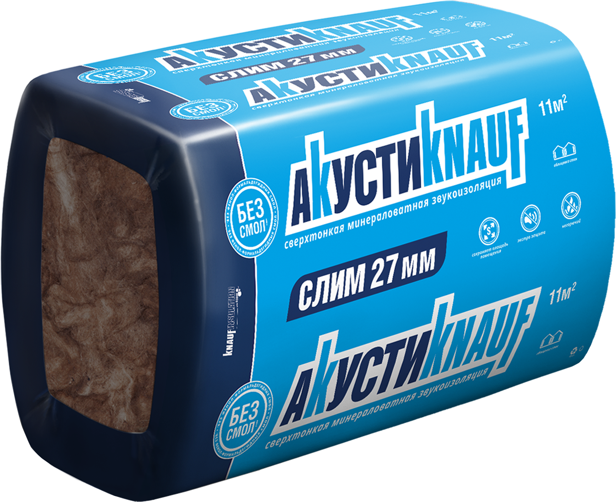 82365393 Звукоизоляция АкустиКнауф Слим плита 27 мм 11 м² STLM-0025518 KNAUF INSULATION