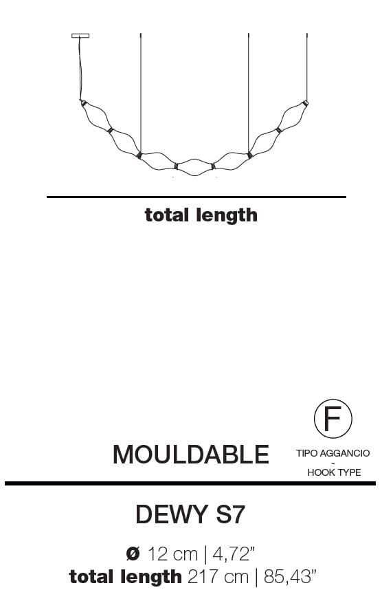 Подвесной светильник из боросиликатного стекла Euroluce Lampadari Dewy ARCH-00084565 - Вид №2