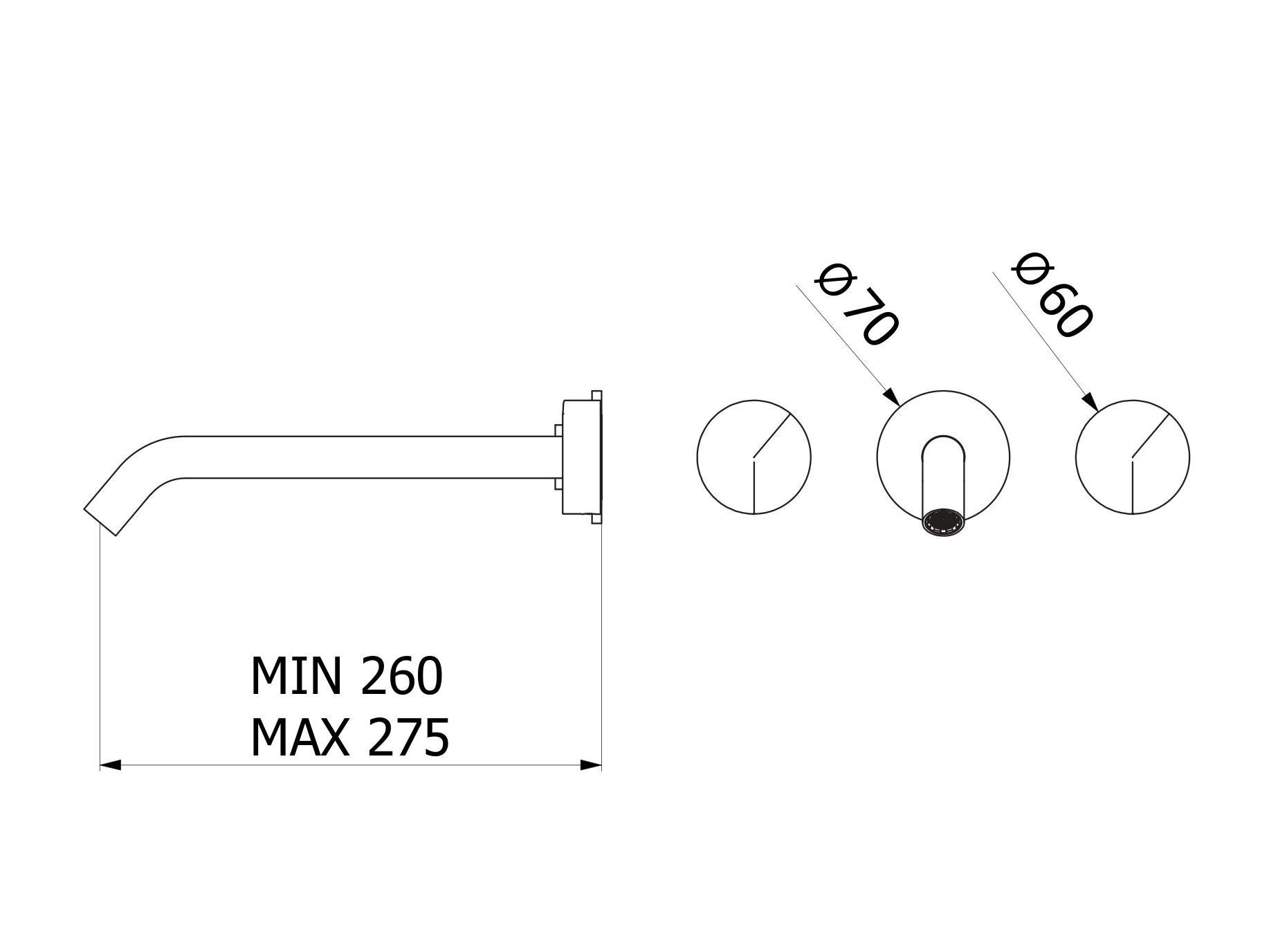 Смеситель для раковины с 3 отверстиями из нержавеющей стали IB торт ARCH-00058175 - Вид №2