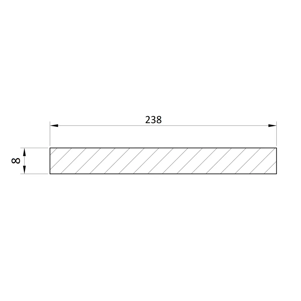 Добор Сохо 2070x238х8 мм ПВХ ламинация цвет лофт светлый КРОНОПРОФИЛЬ STLM-2140298 - Вид №1