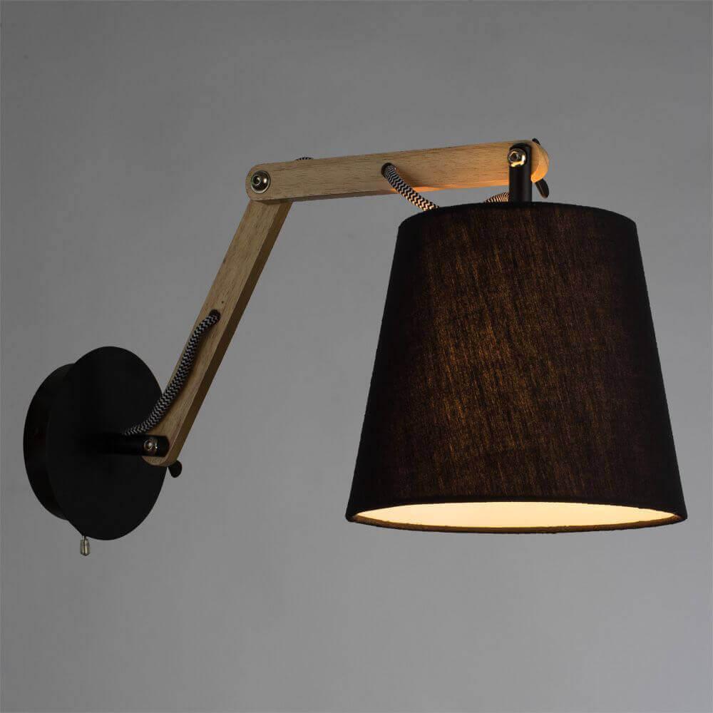 Спот настенный с абажуром коричневый Pinoccio A5700AP-1BK ARTE LAMP PINOCCIO BLACK 00-3924764 Коричневый  - Вид №2