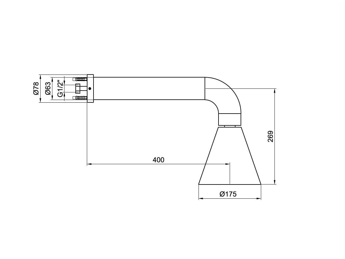 Смеситель для душа из нержавеющей стали с ручным душем JEE-O конус ARCH-00050559 - Вид №2