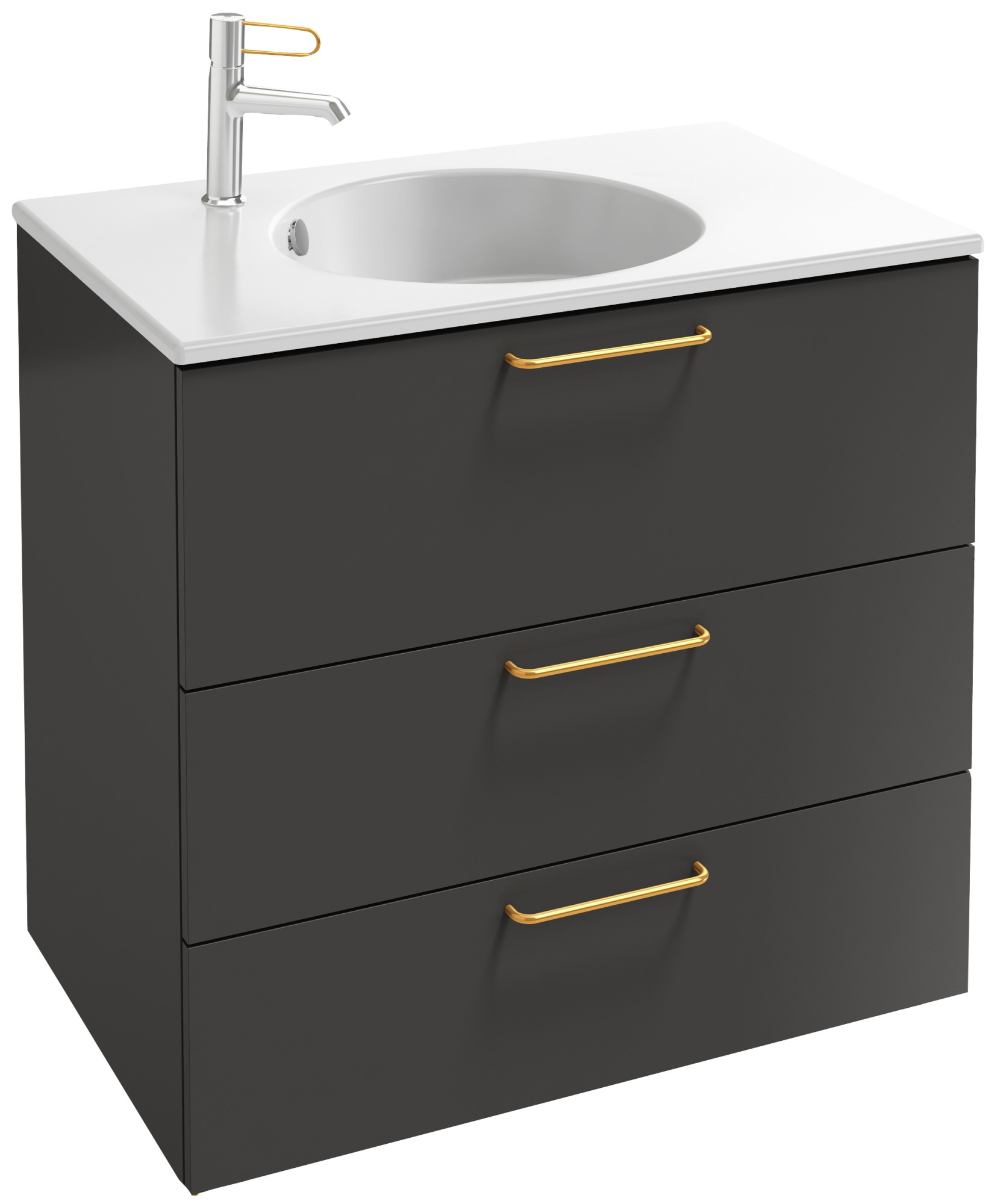 EB2532-R8-NR4 Тумба под столешницу 80 см, 3 ящика, золотая ручка JACOB DELAFON ODÉON RIVE GAUCHE ODEON RIVE GAUCHE